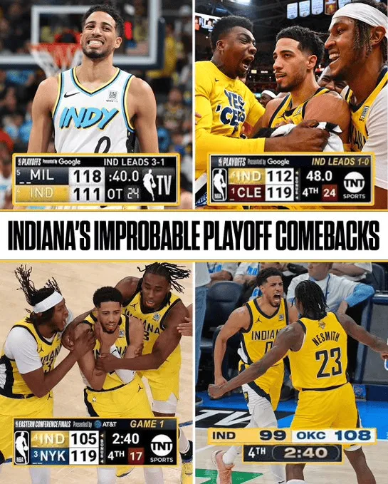 2025-2026赛季NBA还是难以置信！美媒晒步行者今年季后赛4场大逆转的神奇表演