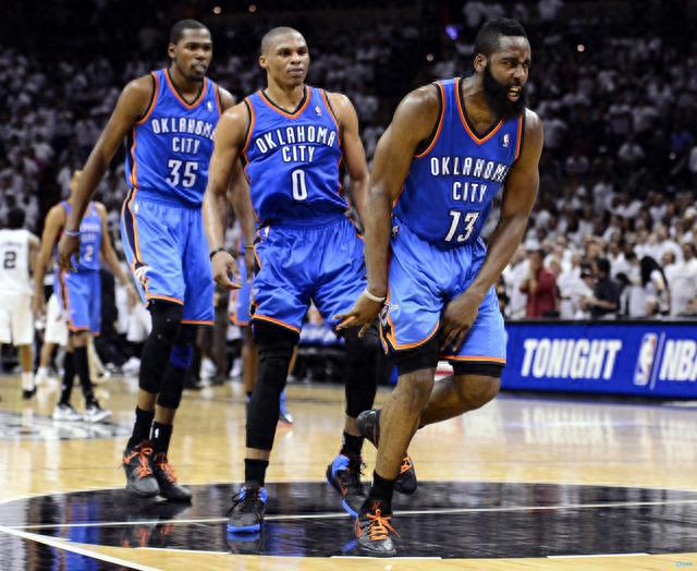 哈登忆往昔：若雷霆多400万，携手KD威少或已两冠在手